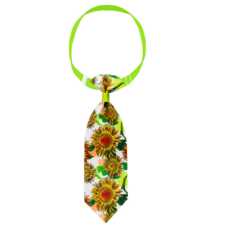 Sunflower Pet Tie Summer Collar Decoration