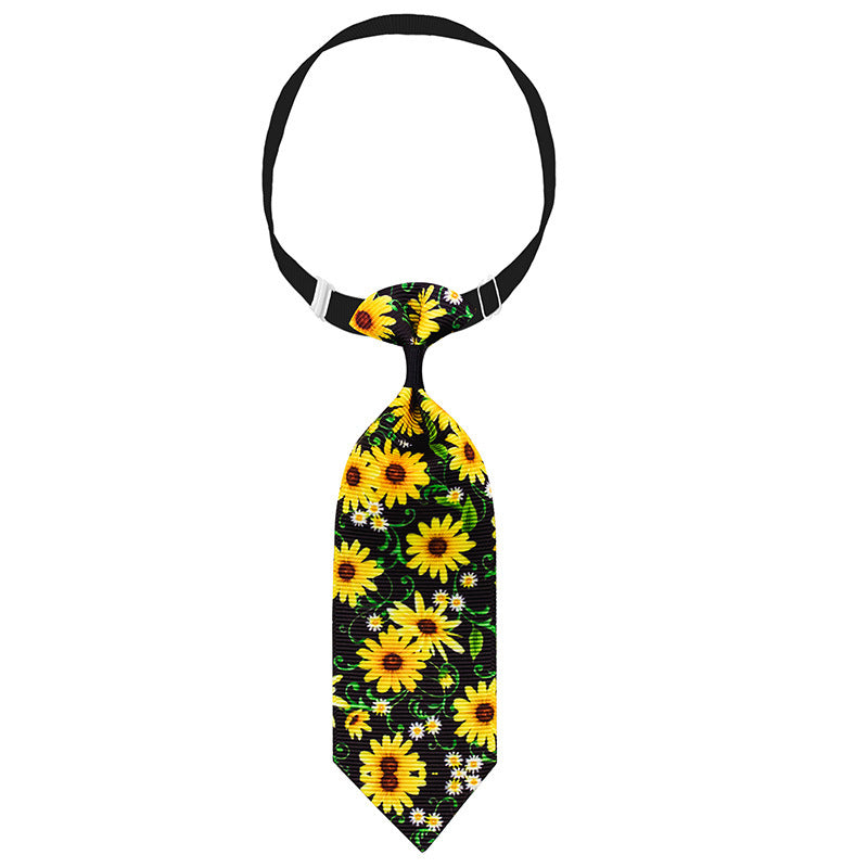 Sunflower Pet Tie Summer Collar Decoration