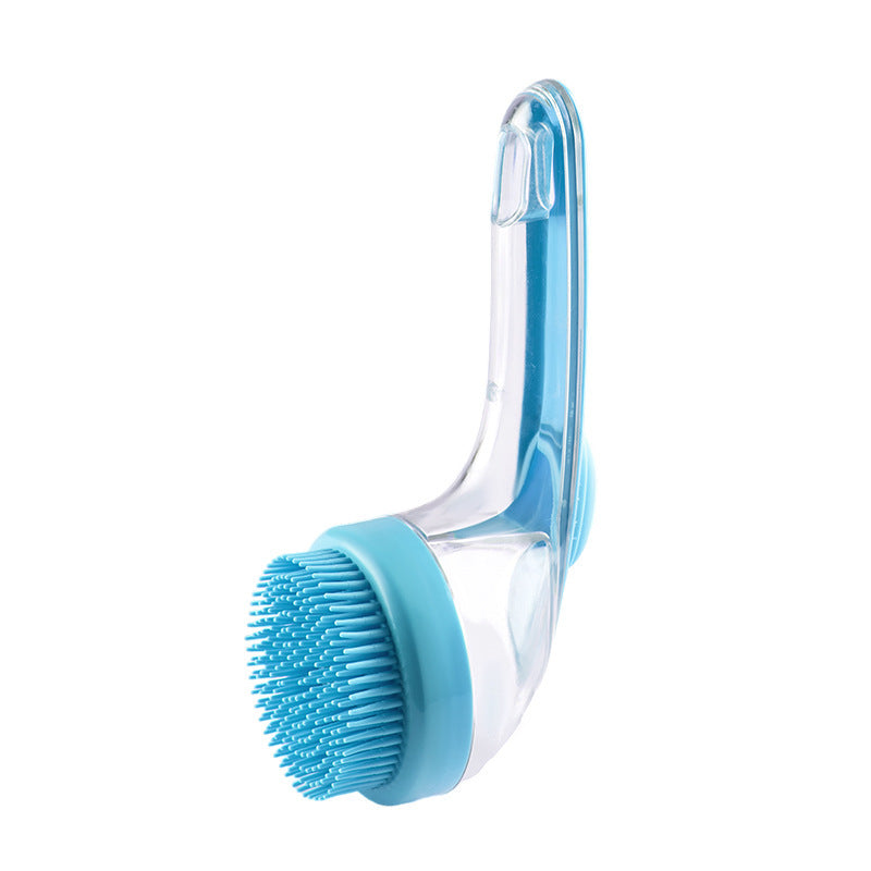 Pet Liquid Cleaning Massage Long Handle Shampoo Comb