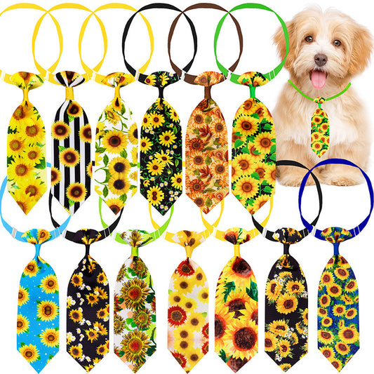 Sunflower Pet Tie Summer Collar Decoration