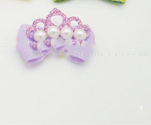 Pet Supplies Head Flower Head Elastic Bow Hair Accessories