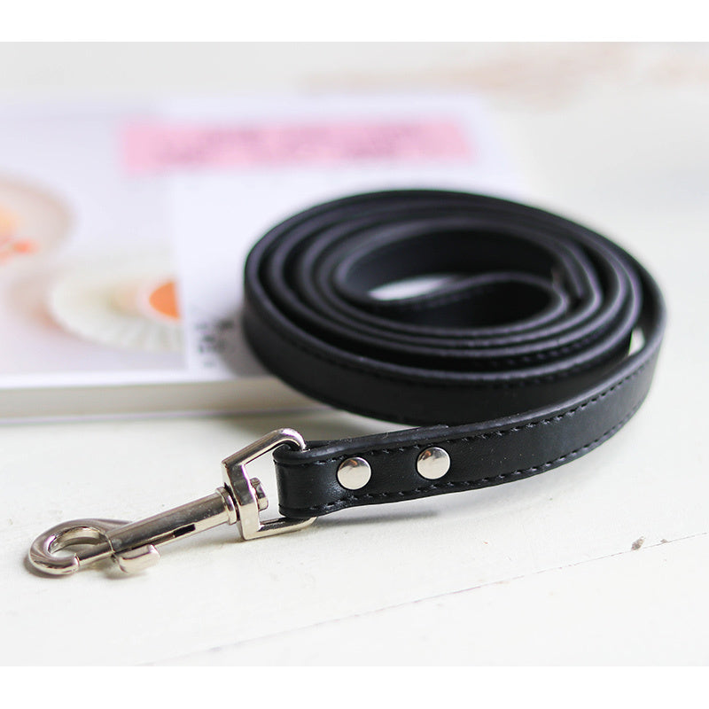 Pet leash collar