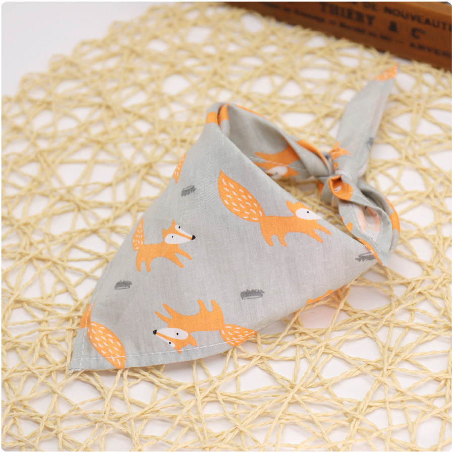 Simple saliva towel cartoon lace cotton triangle scarf