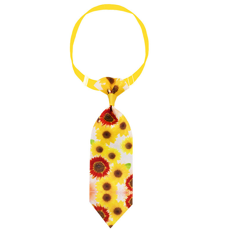 Sunflower Pet Tie Summer Collar Decoration