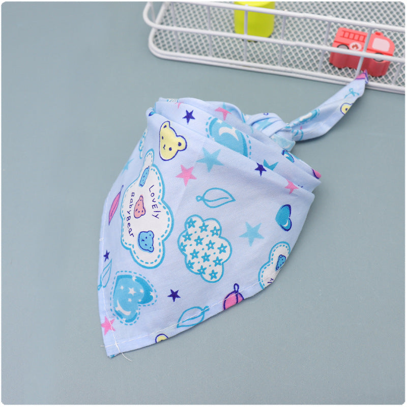 Simple saliva towel cartoon lace cotton triangle scarf