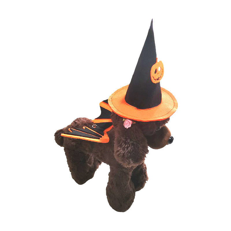 Halloween Pet Costume Bat Wings Bow Tie Hat Accessories