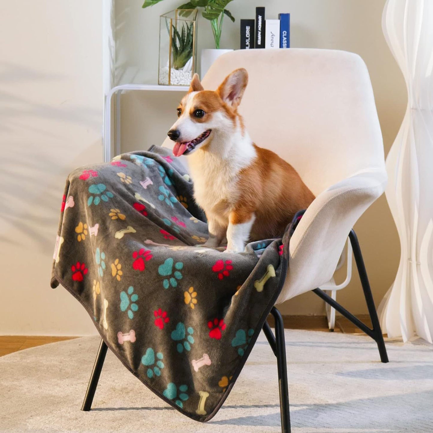 Pet Blanket Dog Cat Pad Warm Blanket Confetti Bone Dog's Paw Blanket