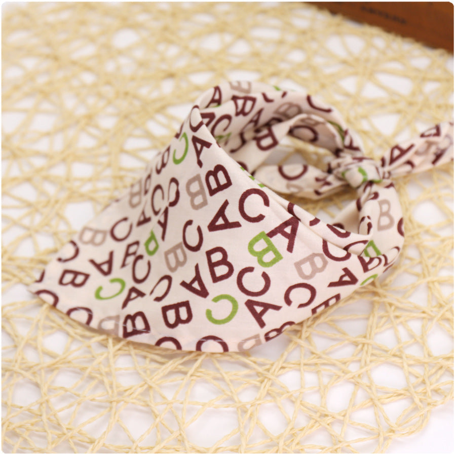 Simple saliva towel cartoon lace cotton triangle scarf