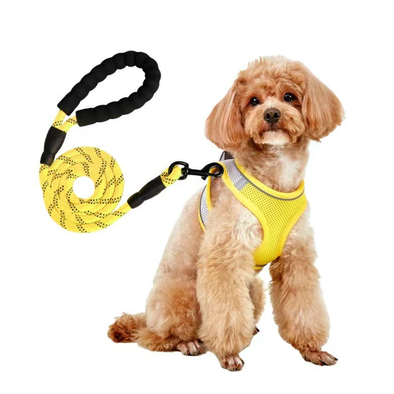 Dog Hand Holding Rope Vest Small Dog Dog Leash Teddy Bichon Breathable Chest Strap Pomeranian Puppy Small Dog Leash