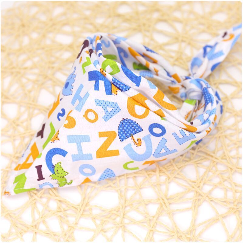 Simple saliva towel cartoon lace cotton triangle scarf