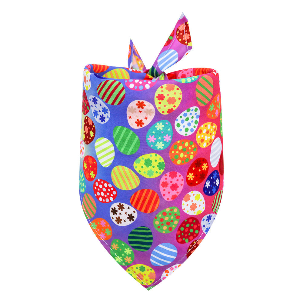 Easter Pet Triangle Scarf Dog Holiday Lip Towel