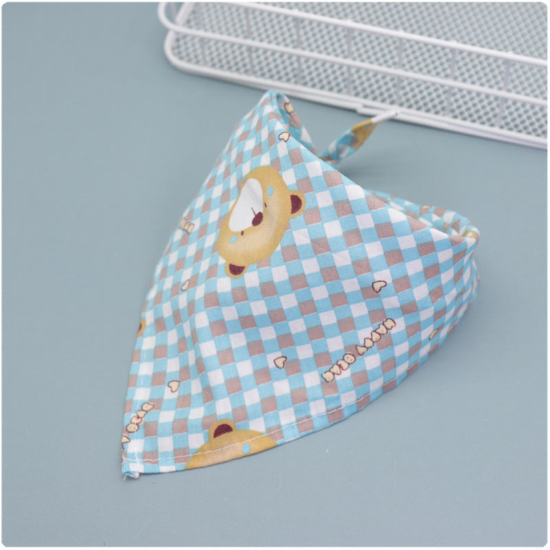 Simple saliva towel cartoon lace cotton triangle scarf