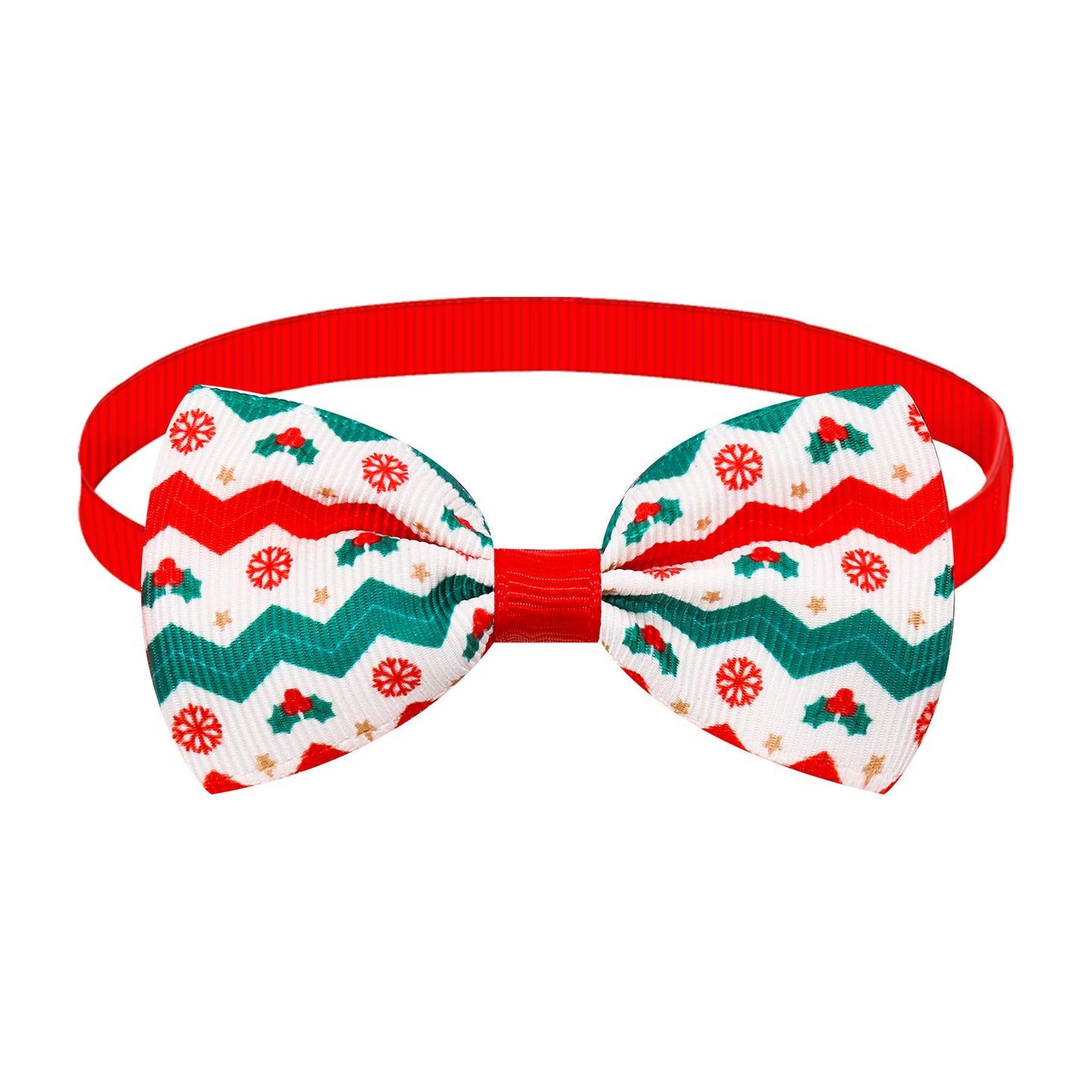 Christmas Plaid Striped Bow Tie Dog Cat One-word Bow Tie Multiple Colors