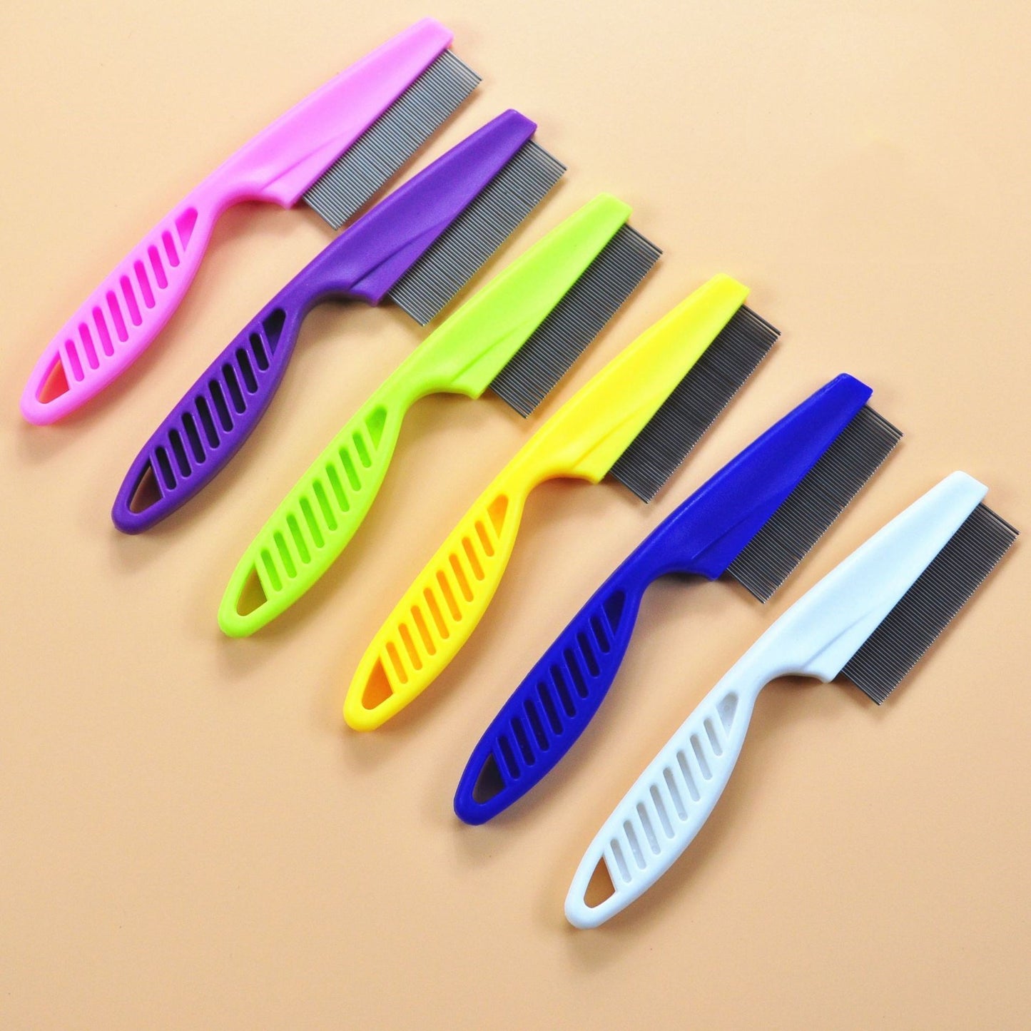 Fine tooth stainless steel needle flea comb