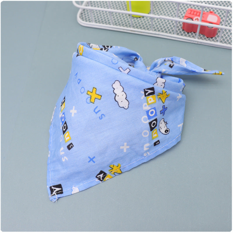 Simple saliva towel cartoon lace cotton triangle scarf