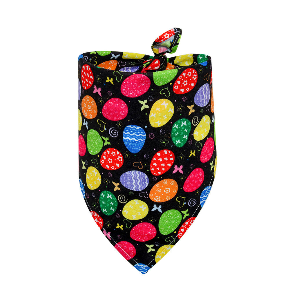 Easter Pet Triangle Scarf Dog Holiday Lip Towel