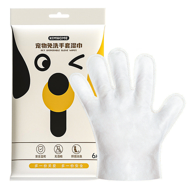 Pet Cleaning And Disinfection Wipes Dogs And Cats Special Bath Disposable Gloves