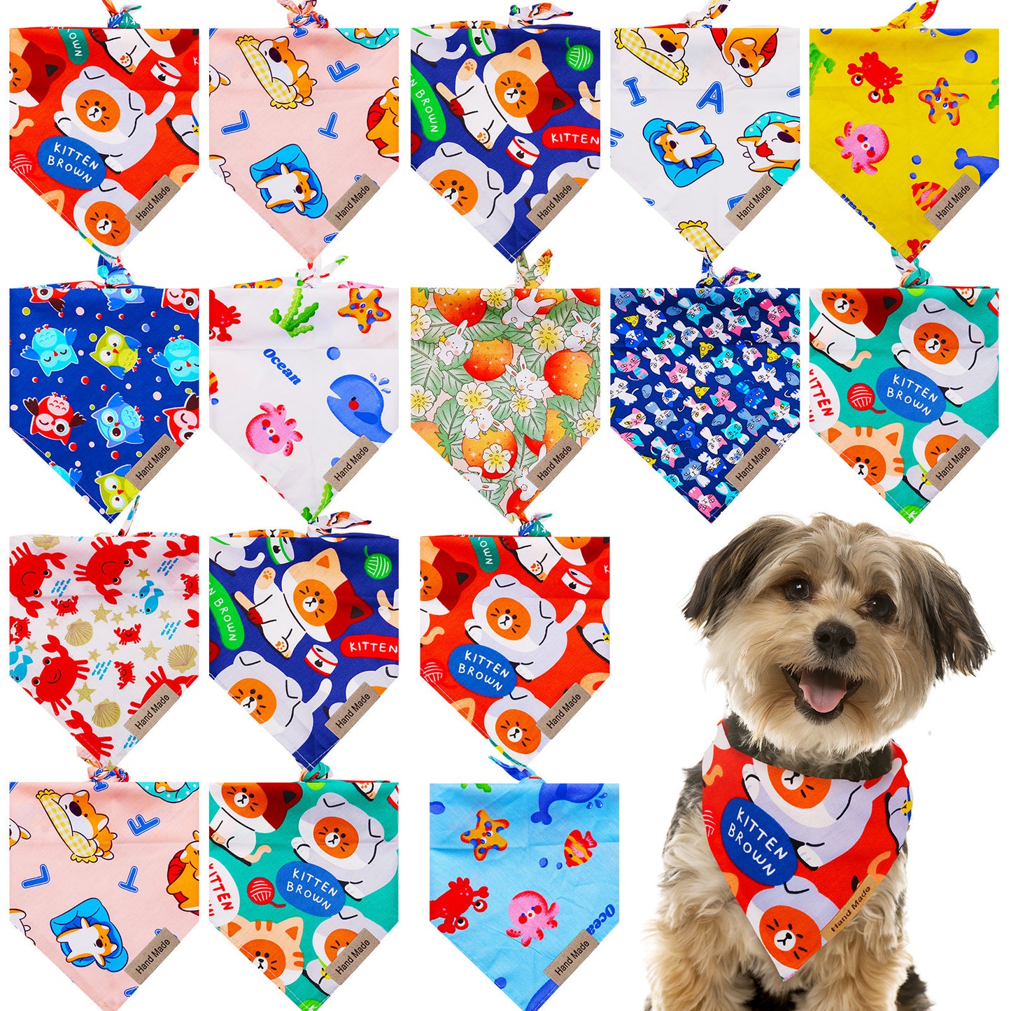 Cute Cartoon Pet Saliva Towel Spring And Summer