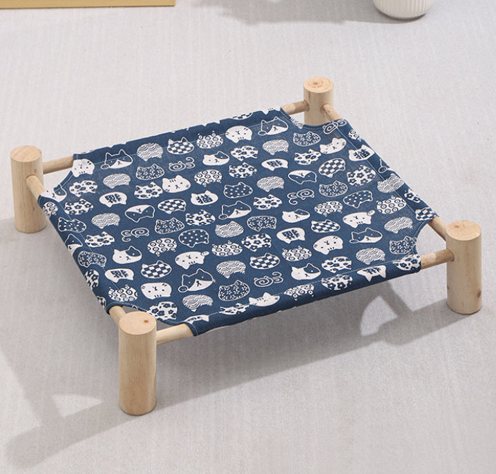 Removable And Washable Solid Wood Pet Dog Bed