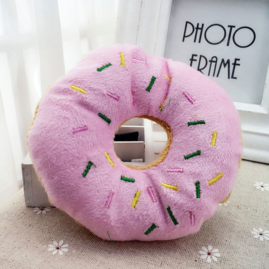 Donut plush vocal pet toy