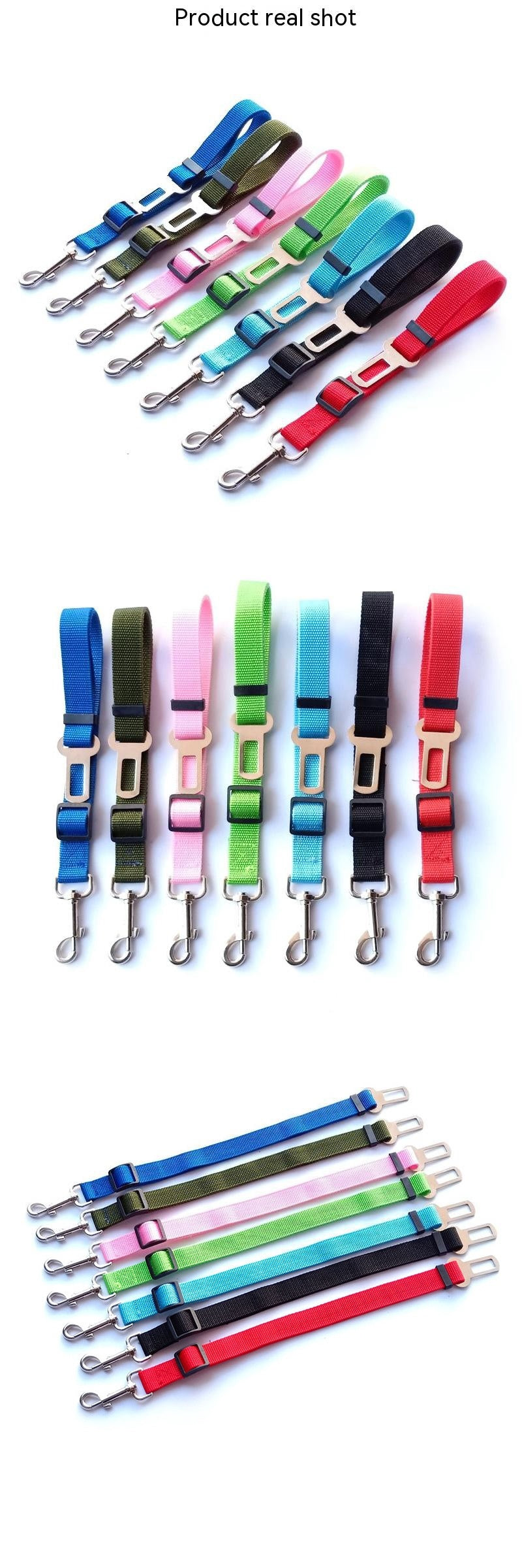 Pet Car Seat Belt Car Retractable Hand Holding Rope