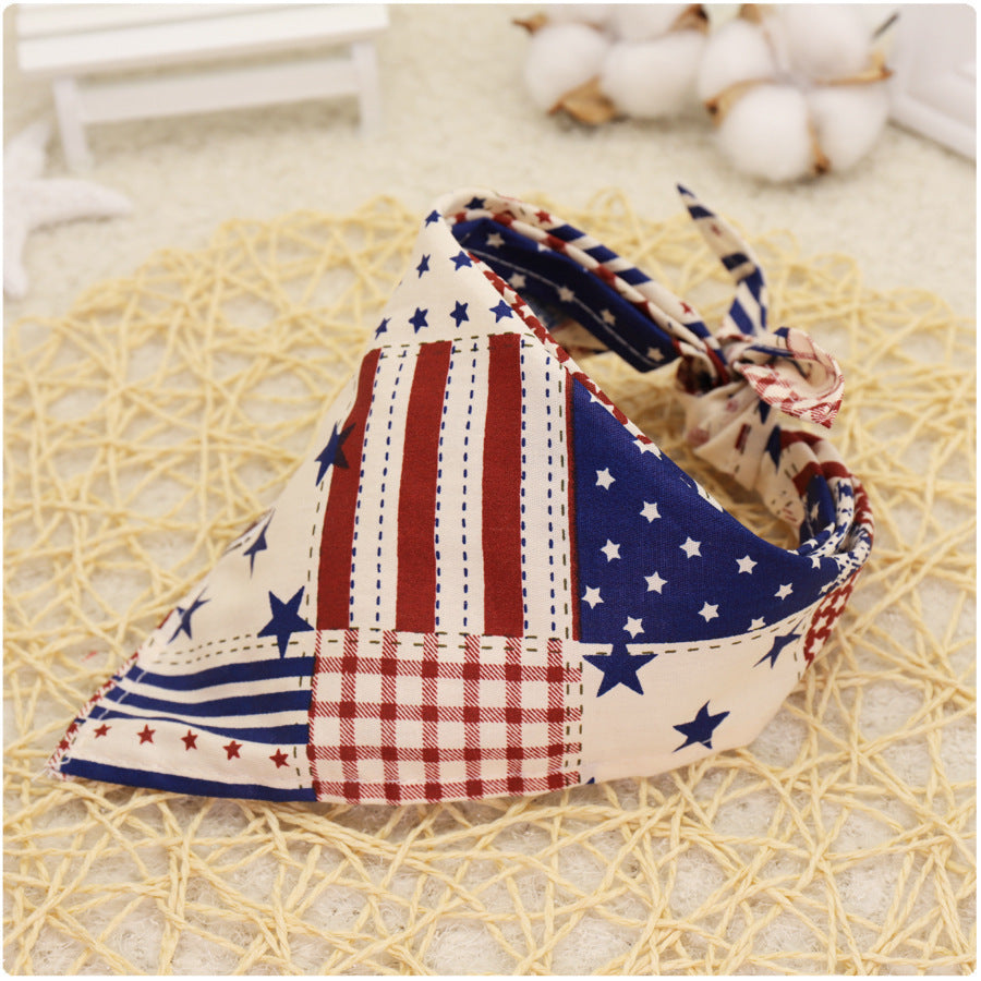 Simple saliva towel cartoon lace cotton triangle scarf