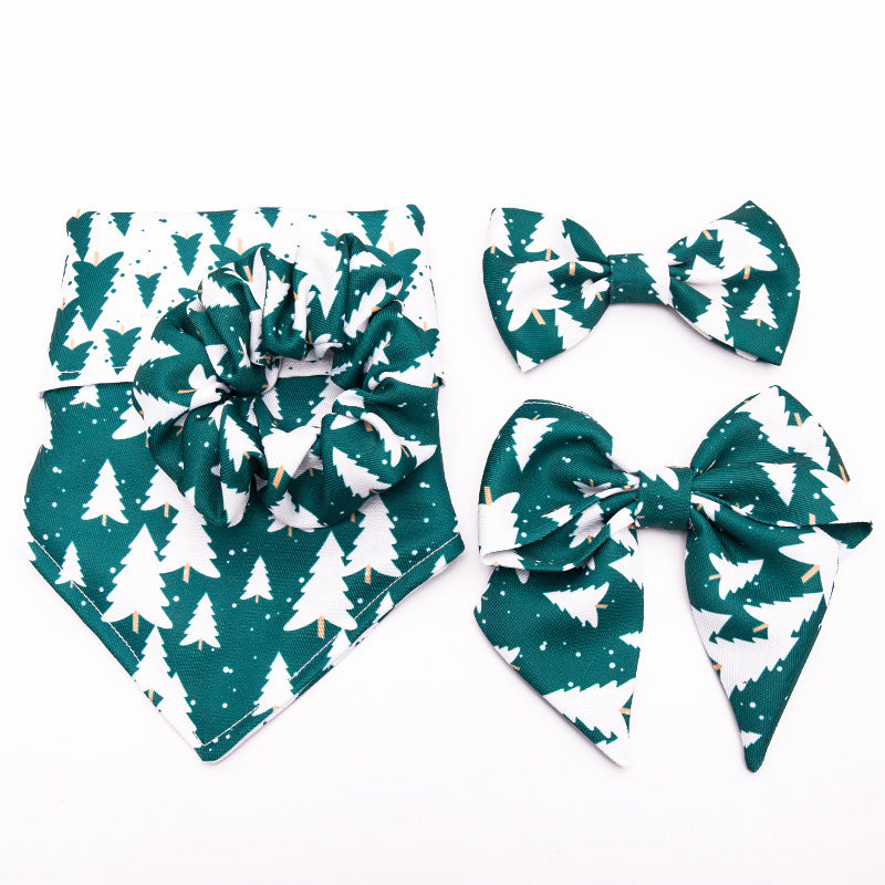 Printed Triangle Scarf Fashion Butterfly Bow Tie