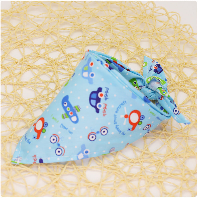 Simple saliva towel cartoon lace cotton triangle scarf