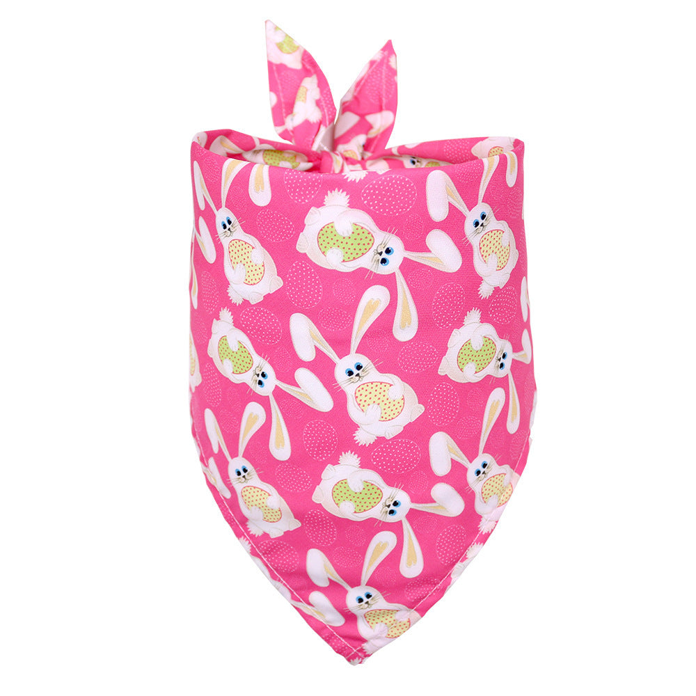 Easter Pet Triangle Scarf Dog Holiday Lip Towel