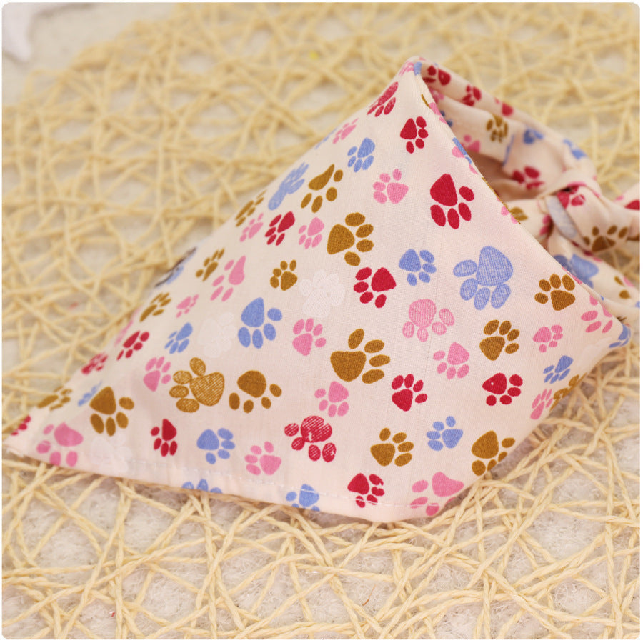 Simple saliva towel cartoon lace cotton triangle scarf