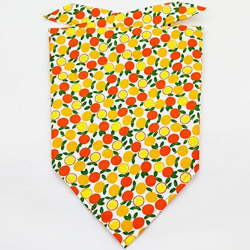 Fruit Green Leaf Pet Scarf Drool Towel