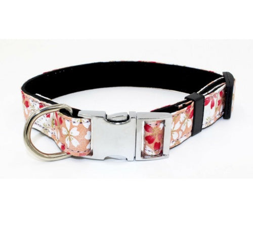 Metal quick-release buckle fabric collar collar adjustable size small and medium-sized dogs