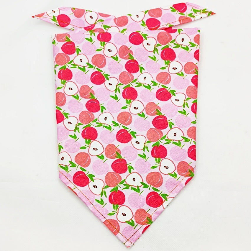 Fruit Green Leaf Pet Scarf Drool Towel