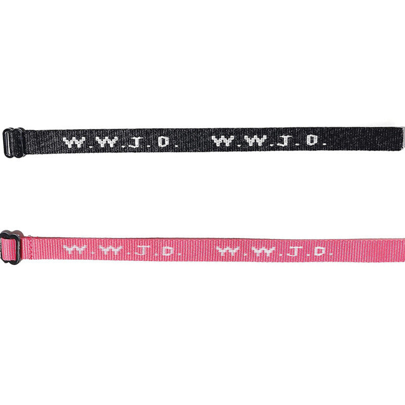 Jacquard Printed Wrist Strap Bracelet Ribbon Unisex WWJD Bracelet Adjustable Bracelet