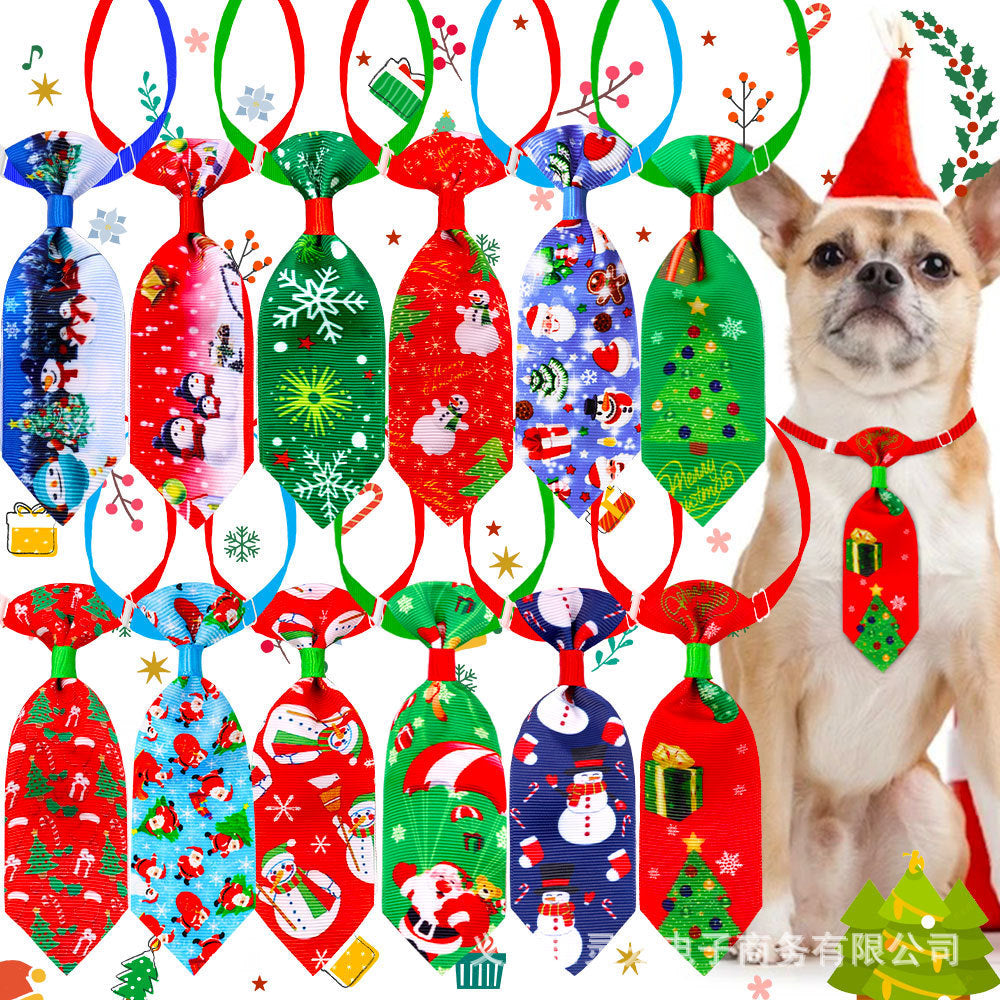 Pet Christmas Cute Printed Small Necktie