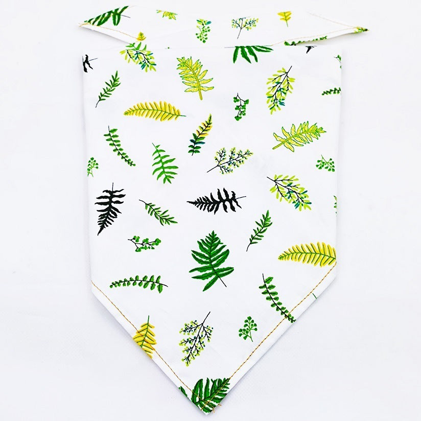 Fruit Green Leaf Pet Scarf Drool Towel