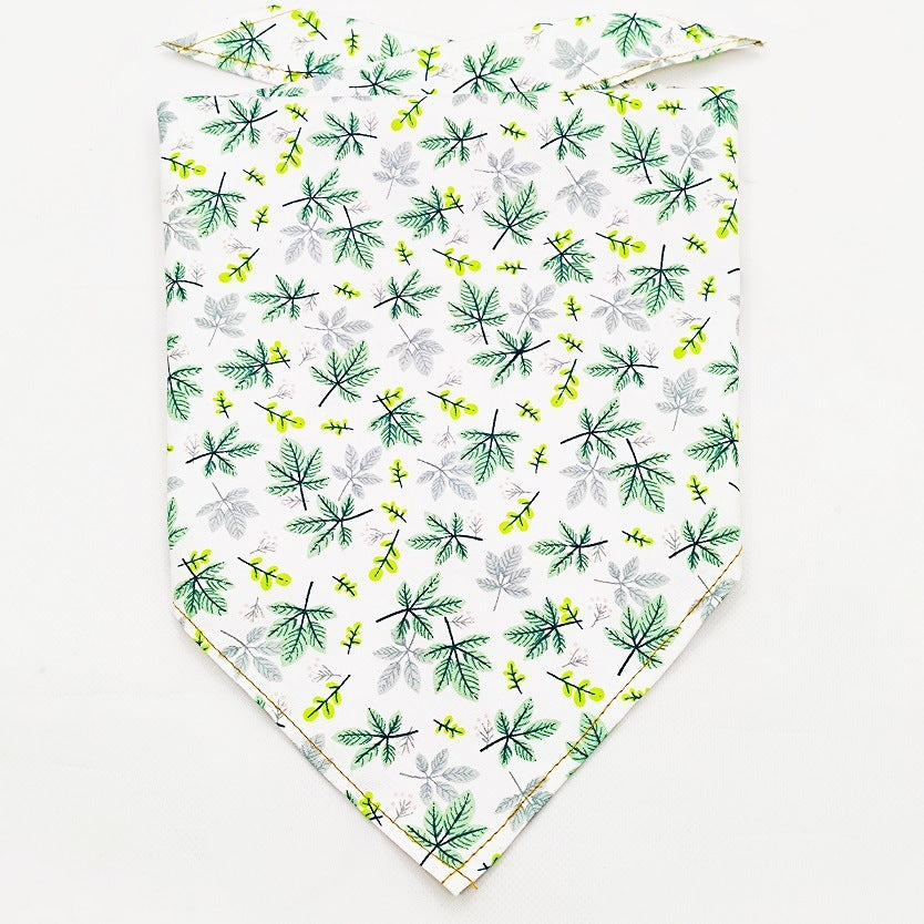 Fruit Green Leaf Pet Scarf Drool Towel