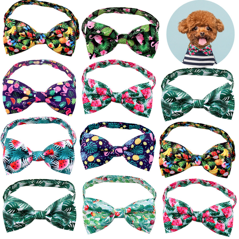 Fruit Pet Small Bow Tie Cactus Dog Cat Decorations