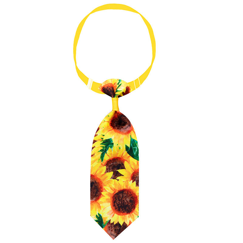 Sunflower Pet Tie Summer Collar Decoration