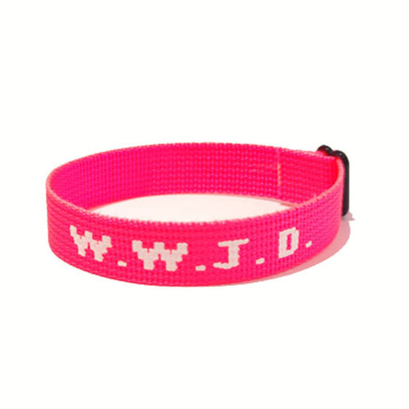 Jacquard Printed Wrist Strap Bracelet Ribbon Unisex WWJD Bracelet Adjustable Bracelet