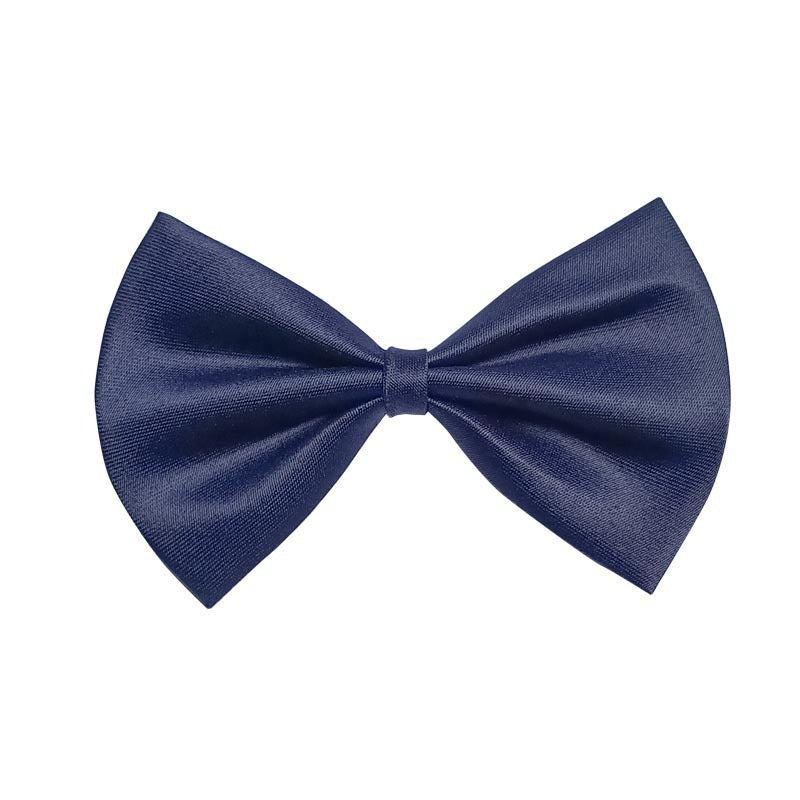 Simple Solid Color Bow Pet Collar