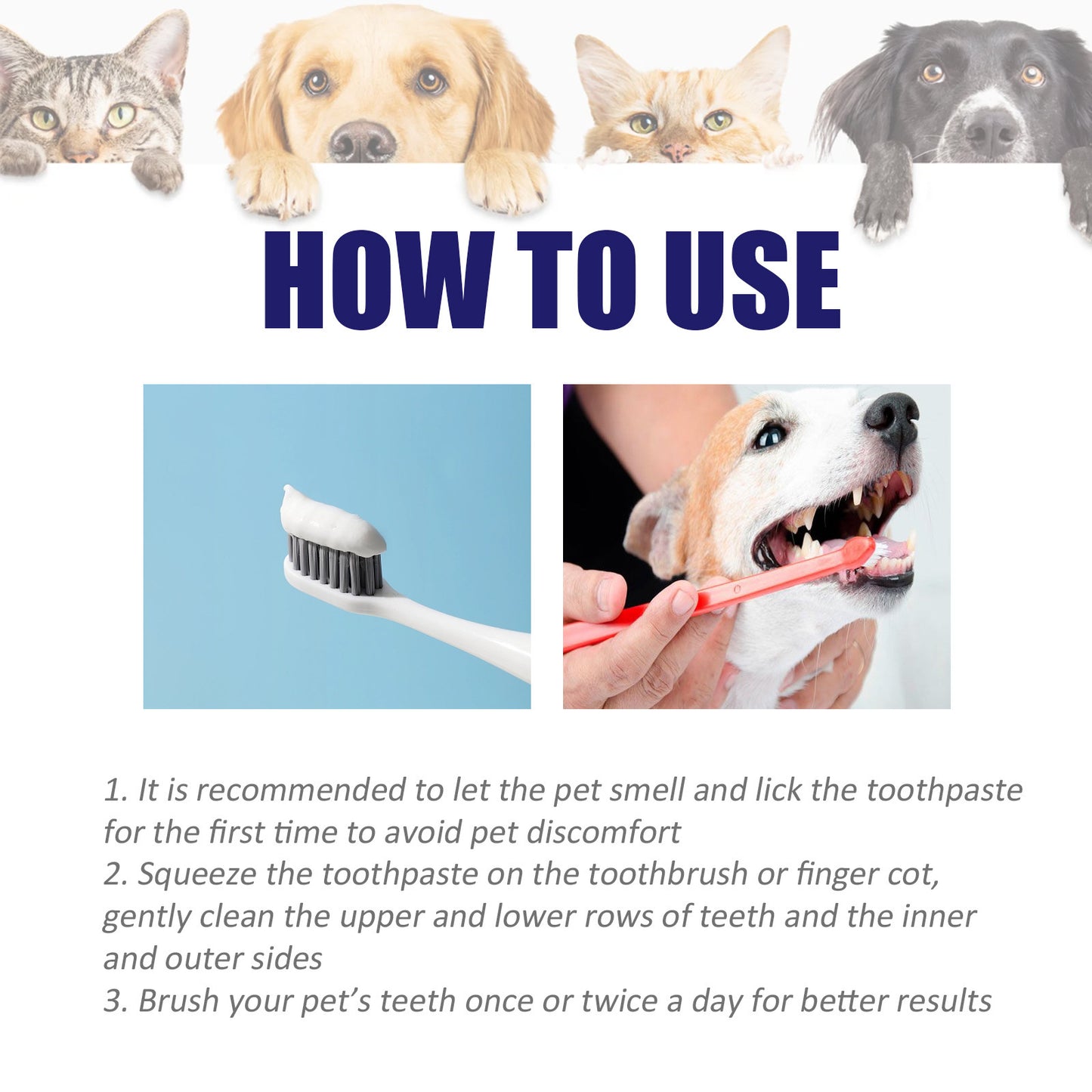 Pet Oral Cleaning Cream Cat And Dog Cleaning Oral Odor