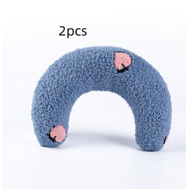 U-shaped Cat Toy Pillow To Protect Cervical Vertebra Pet Sleeping Pillow Soft Sounding Deep Sleep