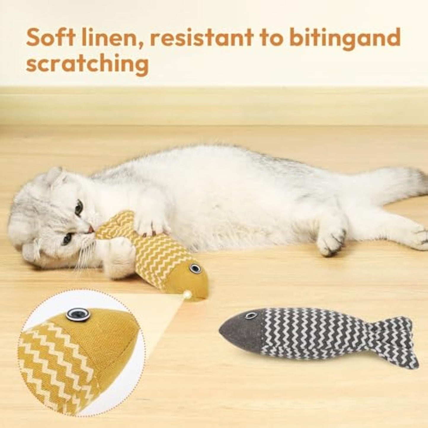 3 Pcs Catnip Toys Fish Cat Toys Self Play Cat Toys For Indoor Cats And Kitten Catnip Cat Toy Interactive Kitten Exercise Kicker Toys For Indoor Cats