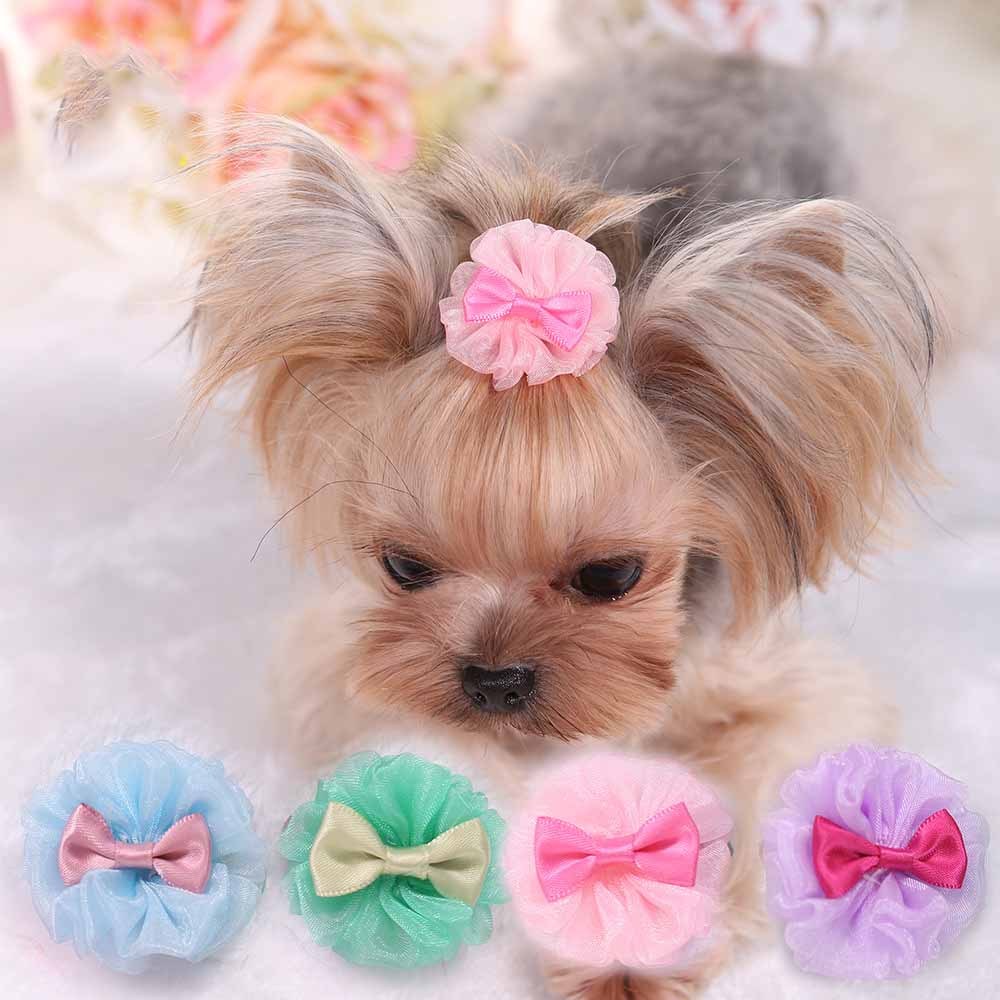 Pet Dog Cute Organza Bubble Hairpin