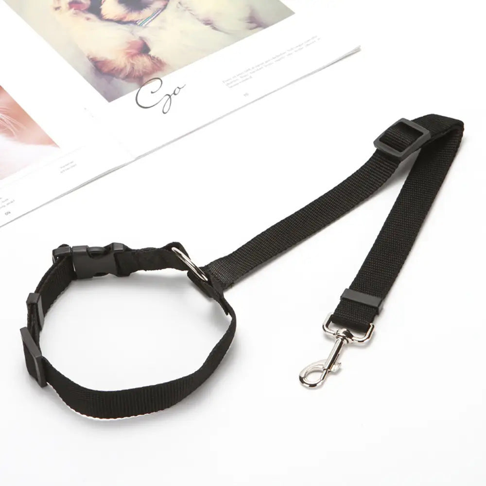 Solid Two-in-one Pet Car Seat Belt Lead Leash BackSeat Safety Belt Adjustable Harness For Kitten Dogs Collar Pet Accessories