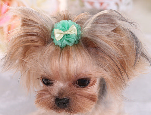 Pet Dog Cute Organza Bubble Hairpin