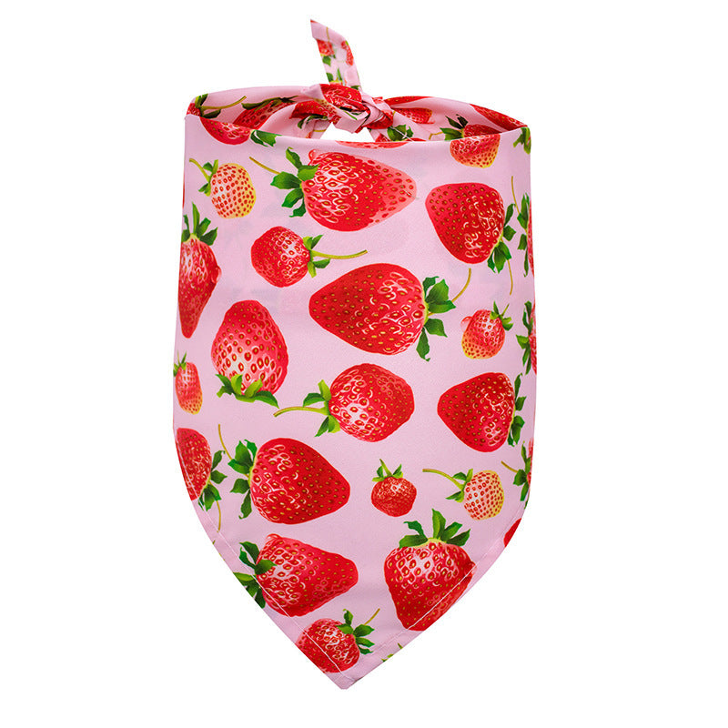 Pet Triangle Drool Towel Summer Fruit For Dogs