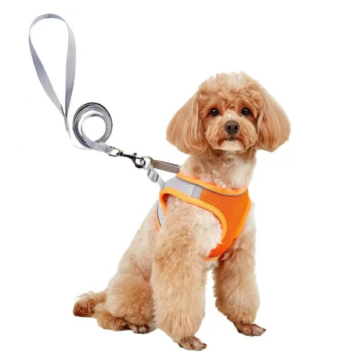 Dog Hand Holding Rope Vest Small Dog Dog Leash Teddy Bichon Breathable Chest Strap Pomeranian Puppy Small Dog Leash