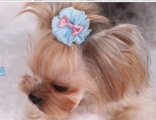 Pet Dog Cute Organza Bubble Hairpin